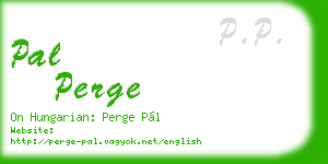 pal perge business card